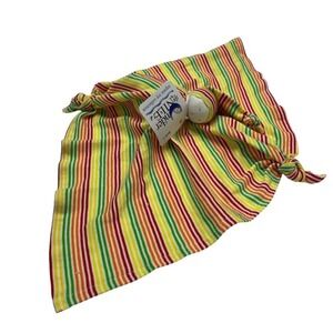 Under the Nile Organic Baby Lovey Security Blanket Stuffed Doll Rainbow Stripe
